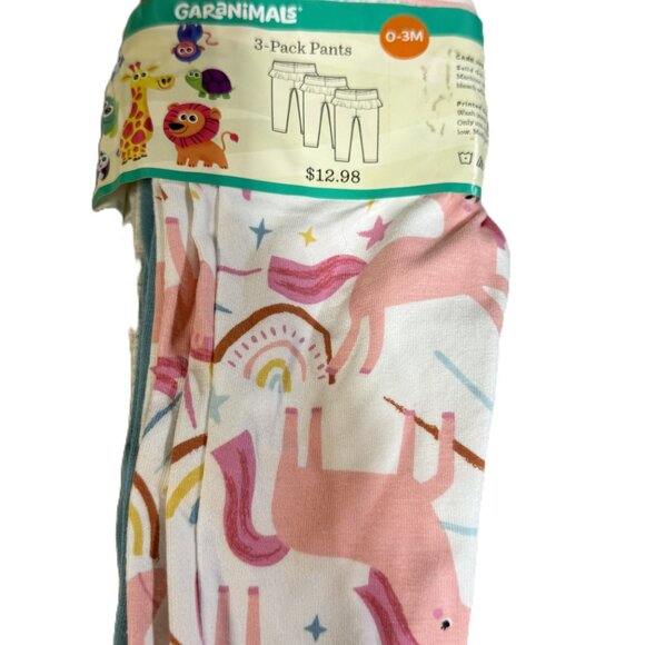 NWT Garanimals 3pk Pants 0-3 months - Picture 5 of 6